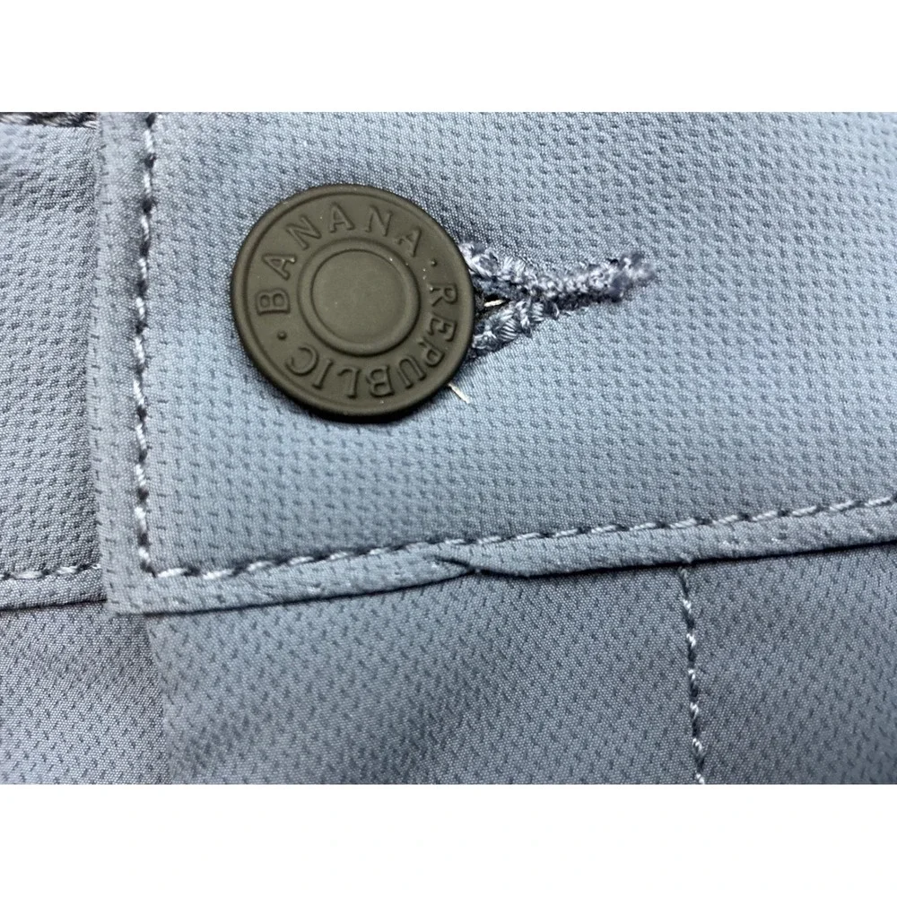 Banana Republic Performance Pants Blue Gray 40x30 Straight Leg Polyester‎ Chino